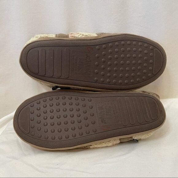 Muk Luks Tarn Knit Cozy Faux Fur Slippers New - Picture 8 of 10